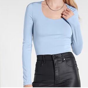 Express Brown Long Sleeve Bodysuit - Size XL